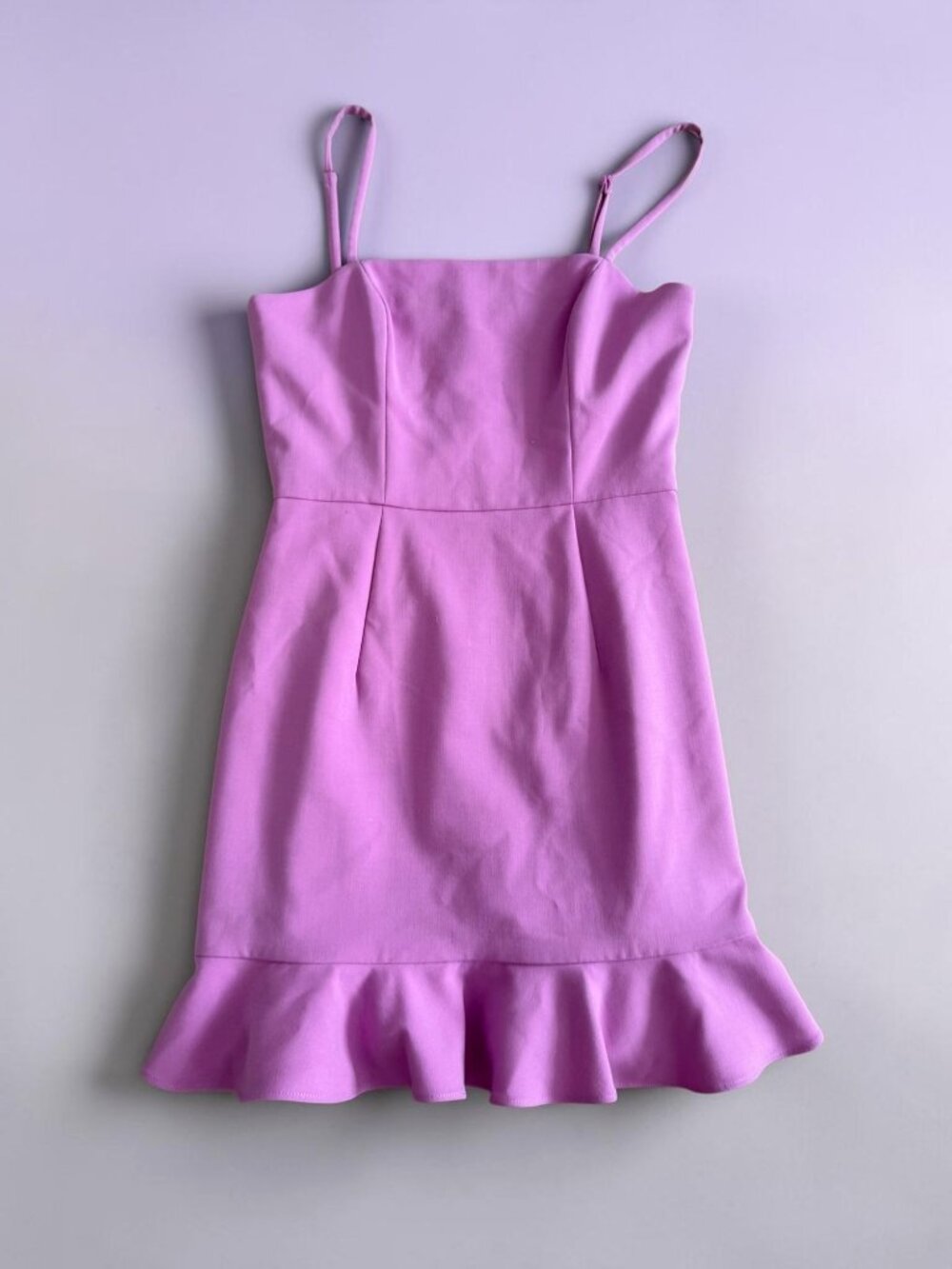 FRENCH CONNECTION Lilac Ruffle Trim Mini Dress Size US 4